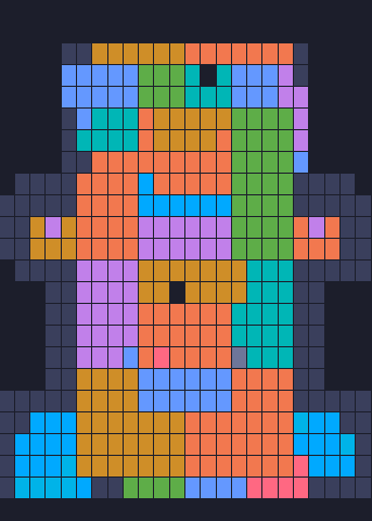 Color Block Jam nivel 636: captura del tablero