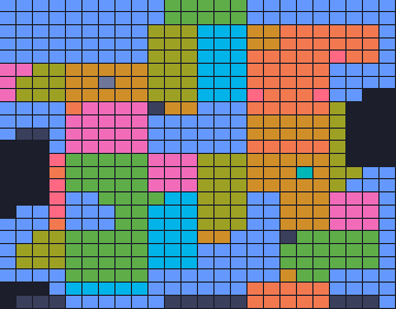 Color Block Jam nivel 1847: captura del tablero
