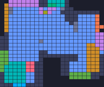 Board layout of the level (schematic)