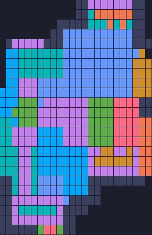 Board layout of the level (schematic)