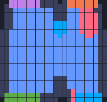 Board layout of the level (schematic)