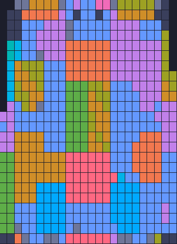 Color Block Jam Level 103: Screenshot des Spielfelds