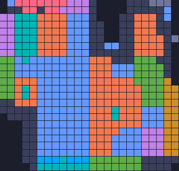 Board layout of the level (schematic)