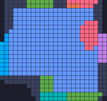 Board layout of the level (schematic)
