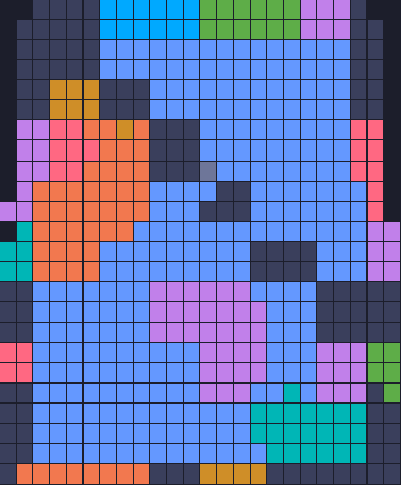 Board layout of the level (schematic)