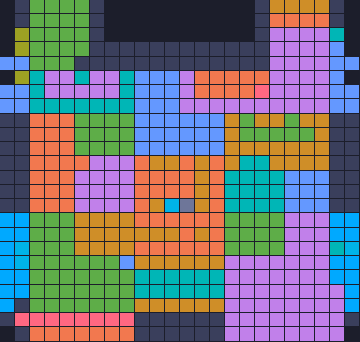 Board layout of the level (schematic)