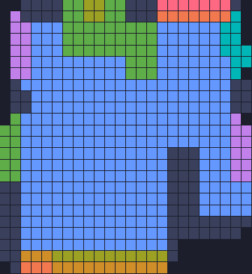 Board layout of the level (schematic)