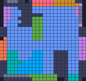 Board layout of the level (schematic)