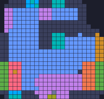 Board layout of the level (schematic)