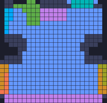 Board layout of the level (schematic)