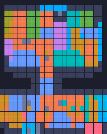Color Block Jam Level 1047: Screenshot des Spielfelds