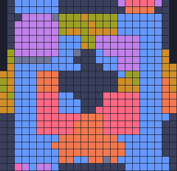 Color Block Jam level 106: screenshot of the board