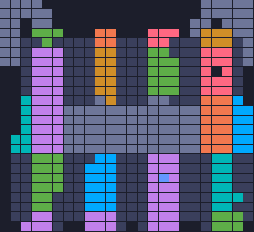 Color Block Jam niveau 1496 / 1499 : capture du plateau