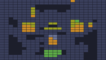 Color Block Jam Level 90: Screenshot des Spielfelds