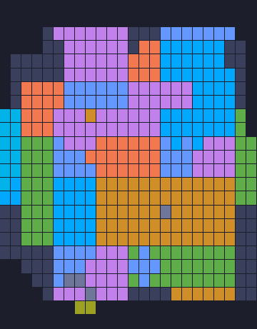 Color Block Jam nivel 511: captura del tablero
