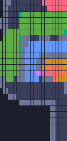 Color Block Jam ステージ 85：盤面のスクリーンショット